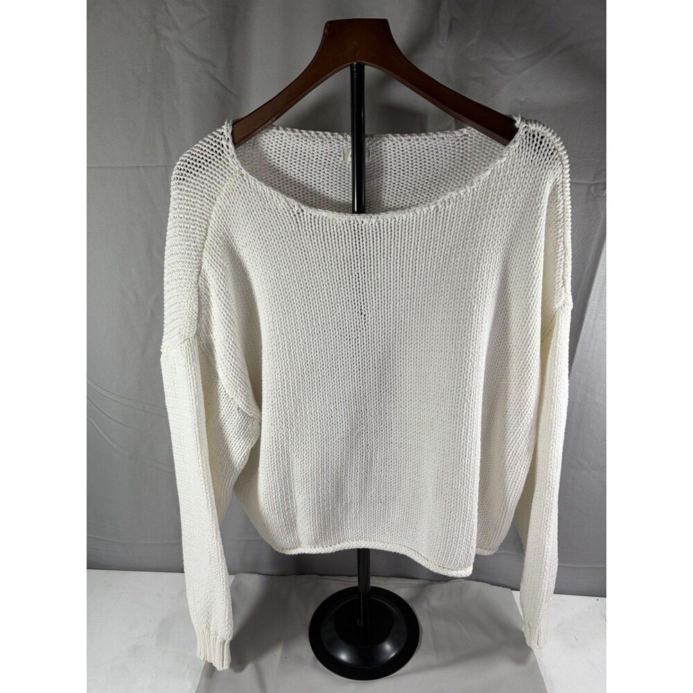 Aerie Women Sweater Crop Oversized Chunky Knitwear Cream size Medium